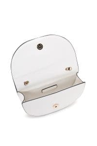 کیف کلاچ زنانه سفید مجلسی دستی مینی زنجیردار دری مد