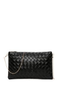 کیف کلاچ زنجیردار بلند مشکی زنانه دری مد