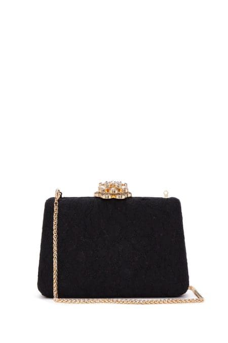 کیف کلاچ زنجیردار بلند مشکی زنانه دری مد