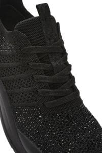 Derimod Zero کتونی زنونه پارچه‌ای مشکی بنددار نگین‌دار