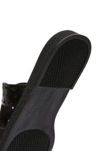 دمپایی زنانه چرمی مشکی دری مد