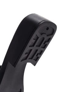 دمپایی زنانه چرمی مشکی روزمره دری مد