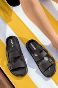 دمپایی مردانه مشکی دری مد