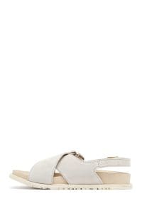 صندل زنانه بژ جیر سگک‌دار دری مد