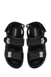 صندل زنانه مشکی حصیری دری مد