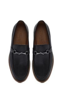 لوفر مردانه چرم مشکی روزمره دری مد