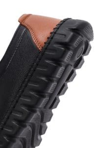 کتونی زنانه چرم مشکی بنددار دری مد