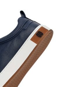 کتونی مردانه چرم سرمه‌ای بنددار دری مد