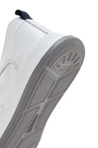 کتونی مردانه چرم سفید بنددار دری مد