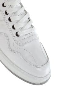 کتونی مردانه چرم سفید بنددار دری مد