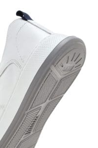 کتونی مردانه چرم سفید بنددار دری مد