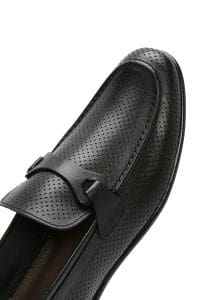 کفش لوفر رسمی مردانه مشکی چرمی دری مد