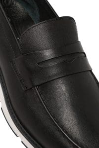 کفش لوفر مردانه چرم مشکی کژوال دری مد