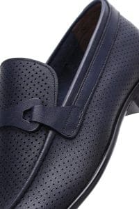 کفش لوفر کلاسیک مردانه سرمه‌ای چرمی دری مد