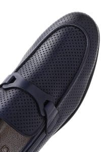 کفش لوفر کلاسیک مردانه سرمه‌ای چرمی دری مد