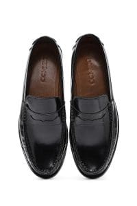 کفش لوفر کلاسیک مردانه مشکی چرمی دری مد