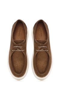 کفش مردانه جیر عسلی بندی کژوال دری مد