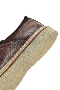 کفش مردانه چرم قهوه‌ای بندی کژوال دری مد