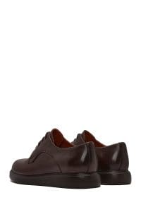 کفش مردانه چرم قهوه‌ای بندی کژوال دری مد