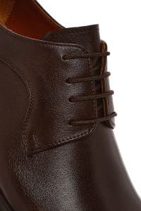 کفش مردانه چرم قهوه‌ای بندی کژوال دری مد