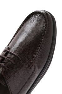 کفش مردانه چرم قهوه‌ای بندی کژوال دری مد