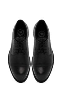 کفش کلاسیک مردانه بنددار چرم مشکی دری مد