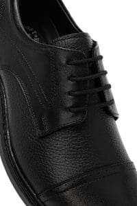 کفش کلاسیک مردانه بنددار چرم مشکی دری مد