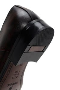 کفش کلاسیک مردانه قهوه‌ای چرمی بنددار دری مد