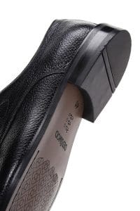 کفش کلاسیک مردانه مشکی چرمی بنددار دری مد