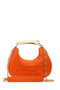 کیف دستی کروکودیل نارنجی زنانه دری مد