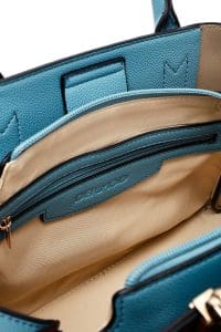 کیف زنانه دستی آبی بند بلند با اکسسوری دری مد