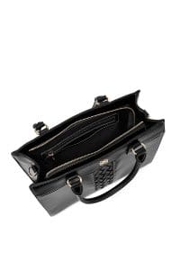 کیف زنانه دستی بند بلند مشکی طرح‌دار دری مد