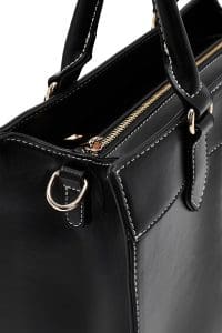 کیف زنانه دستی بند بلند مشکی طرح‌دار دری مد