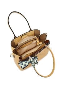 کیف زنانه دستی زرد بند بلند با اکسسوری دری مد