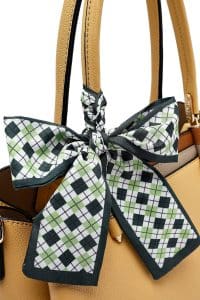 کیف زنانه دستی زرد بند بلند با اکسسوری دری مد