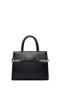 کیف زنانه دستی مشکی بند بلند با زنجیر دری مد