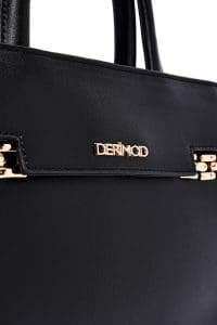 کیف زنانه دستی مشکی بند بلند با زنجیر دری مد