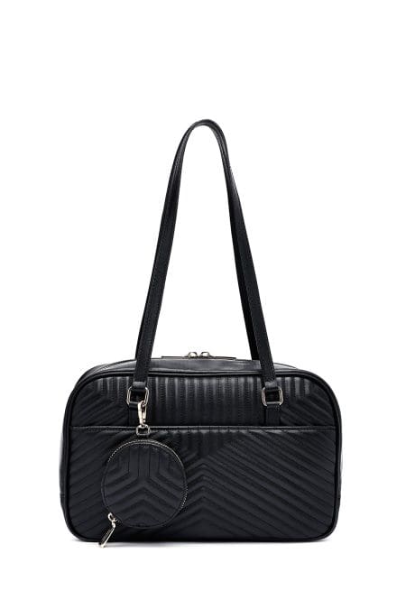 کیف زنانه دستی مشکی کاپیتونه دری مد