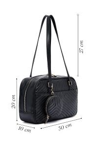 کیف زنانه دستی مشکی کاپیتونه دری مد