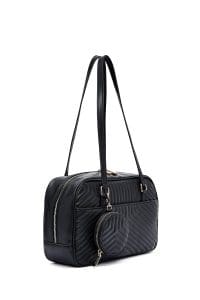 کیف زنانه دستی مشکی کاپیتونه دری مد