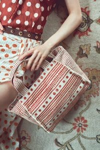 کیف زنانه دستی پارچه‌ای طرح‌دار عسلی چاپ سنگی Kastamonu بند بلند دری مد