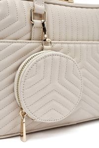 کیف زنانه دستی کرم کاپیتونه دری مد