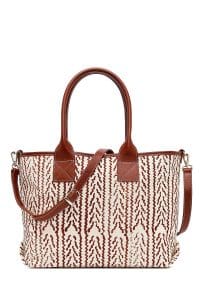 کیف زنانه دوشی عسلی طرح‌دار چاپ سنگی Kastamonu دری مد