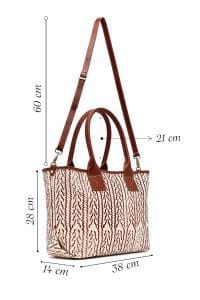 کیف زنانه دوشی عسلی طرح‌دار چاپ سنگی Kastamonu دری مد