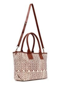 کیف زنانه دوشی عسلی طرح‌دار چاپ سنگی Kastamonu دری مد