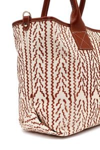 کیف زنانه دوشی عسلی طرح‌دار چاپ سنگی Kastamonu دری مد