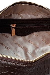 کیف زنانه دوشی قهوه‌ای طرح کروکو دری مد