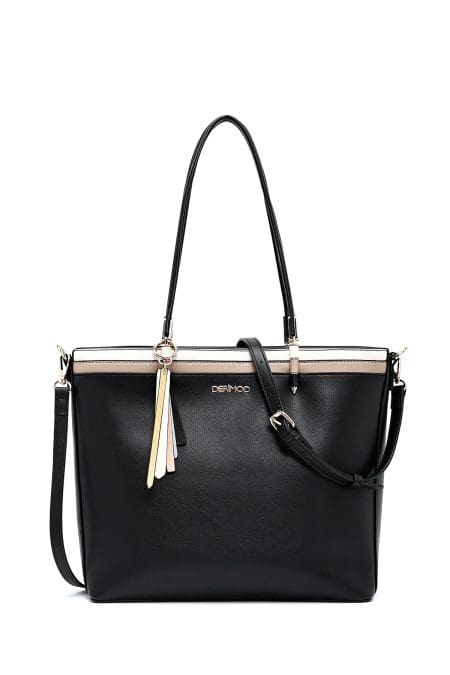 کیف زنانه دوشی مشکی بند بلند دری مد