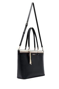 کیف زنانه دوشی مشکی بند بلند دری مد