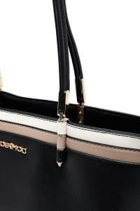 کیف زنانه دوشی مشکی بند بلند دری مد